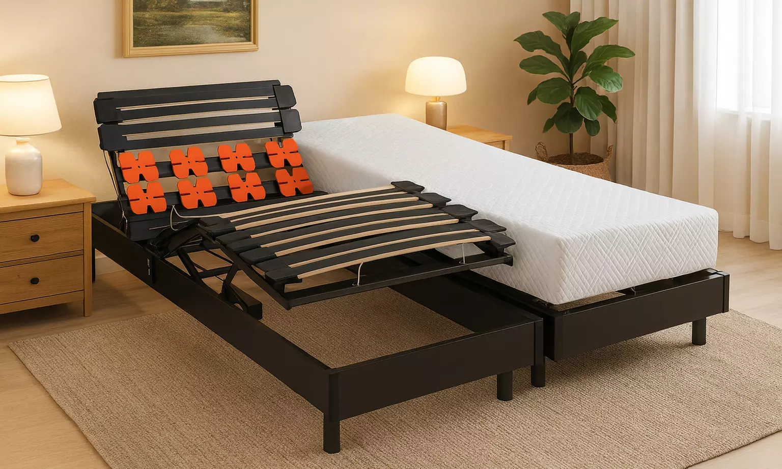 Literie électrique de relaxation, bi-technologie