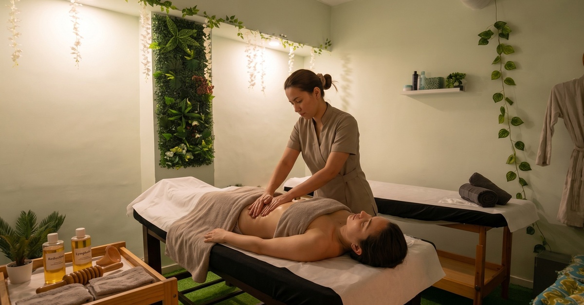 Masaje reductivo corporal y drenaje linfático en Barcelona