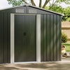 Image 24: Large Metal Garden Tool Storage Shed in 6 Styles