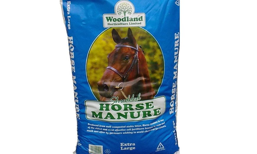 Image 1: 60L Bag of Shredded Horse Manure