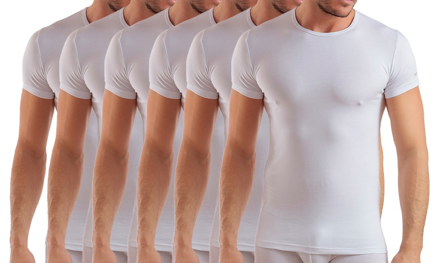 Image 2: Pack di 6 t-shirt o canotte da uomo Enrico Coveri