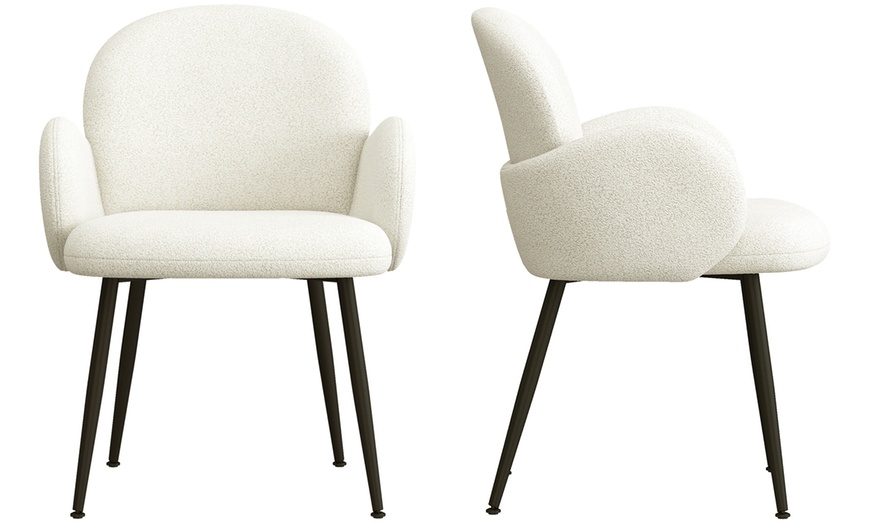 Image 36: Lot de 2 fauteuils de table "Alicia" en tissu Cozy de Doosense 