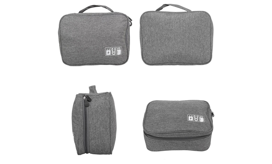 Image 6: Electronic Cord Organizer Cable Bag Travel Digital Cord Case Pouch Waterproof