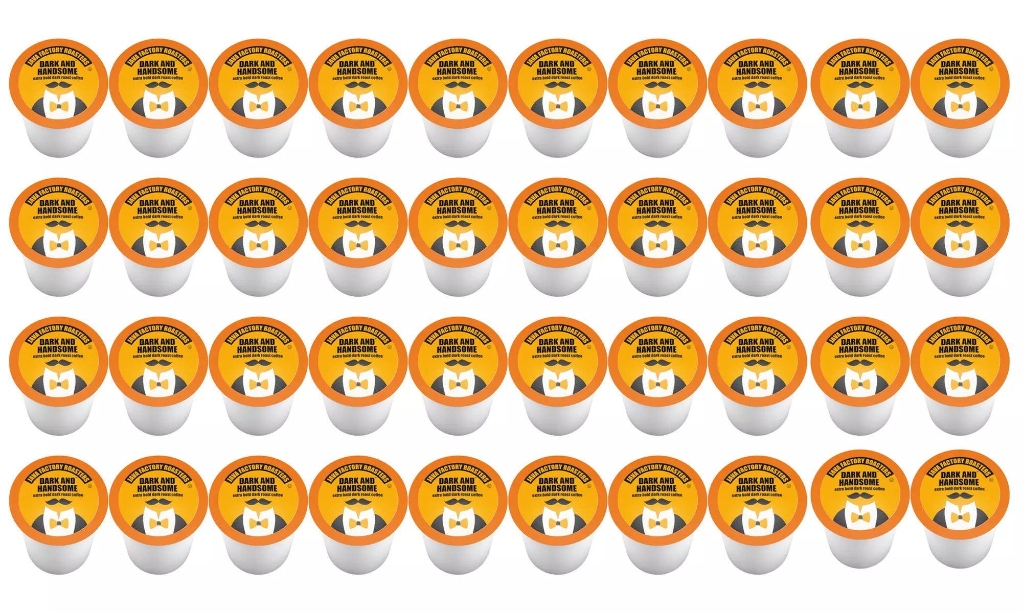 Java Factory Dark and Handsome Dark Roast Single-Serve Coffee Pods for Keurig Brewers (40-Count) - Primary Image