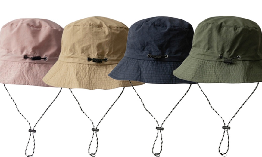 Image 1: Bucket Hat with Chin Strap