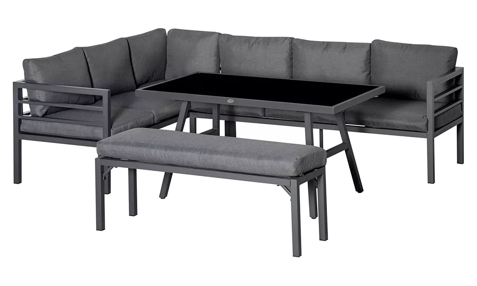 Outsunny Eight seater L-shaped Garden Furniture Set