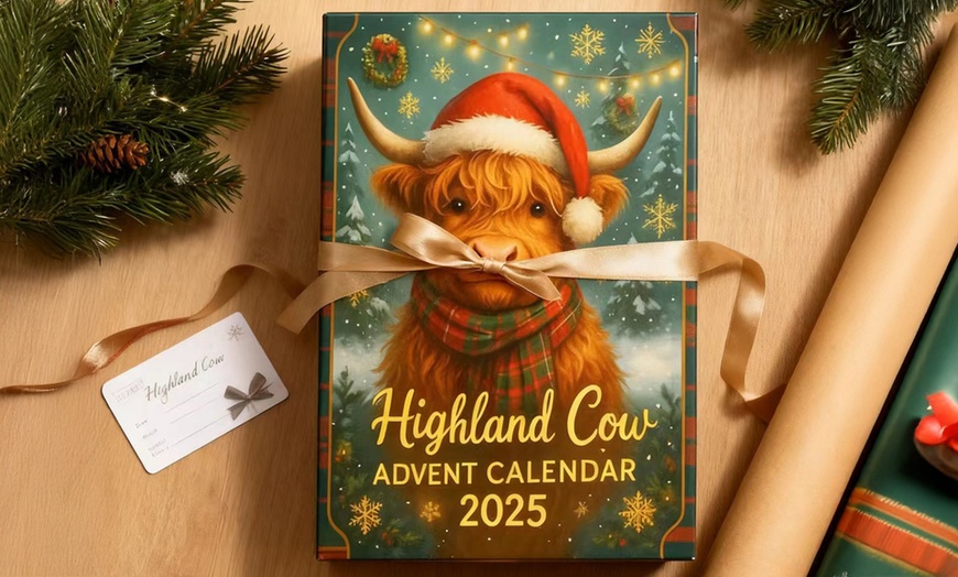 Image 1: 2D Alpine Cow Christmas Advent Calendar