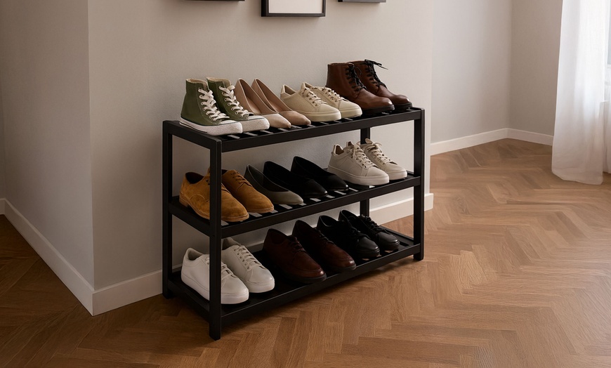 Image 2: Neo Three Tier Shoe Rack