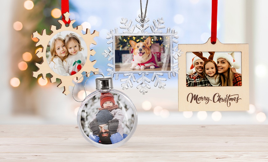 Image 2: Personalized Photo Christmas Ornaments - Up to 32% Off