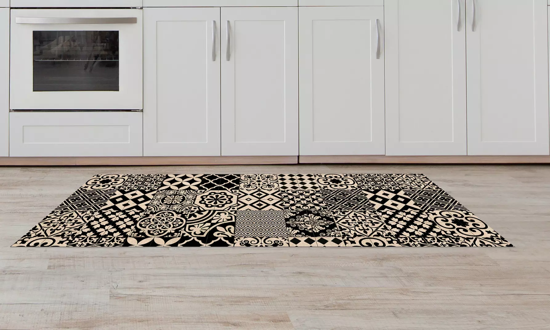 Non-Slip Kitchen Runner Rug with Digital Print