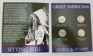 Sitting Bull Coin and Stamp Collection