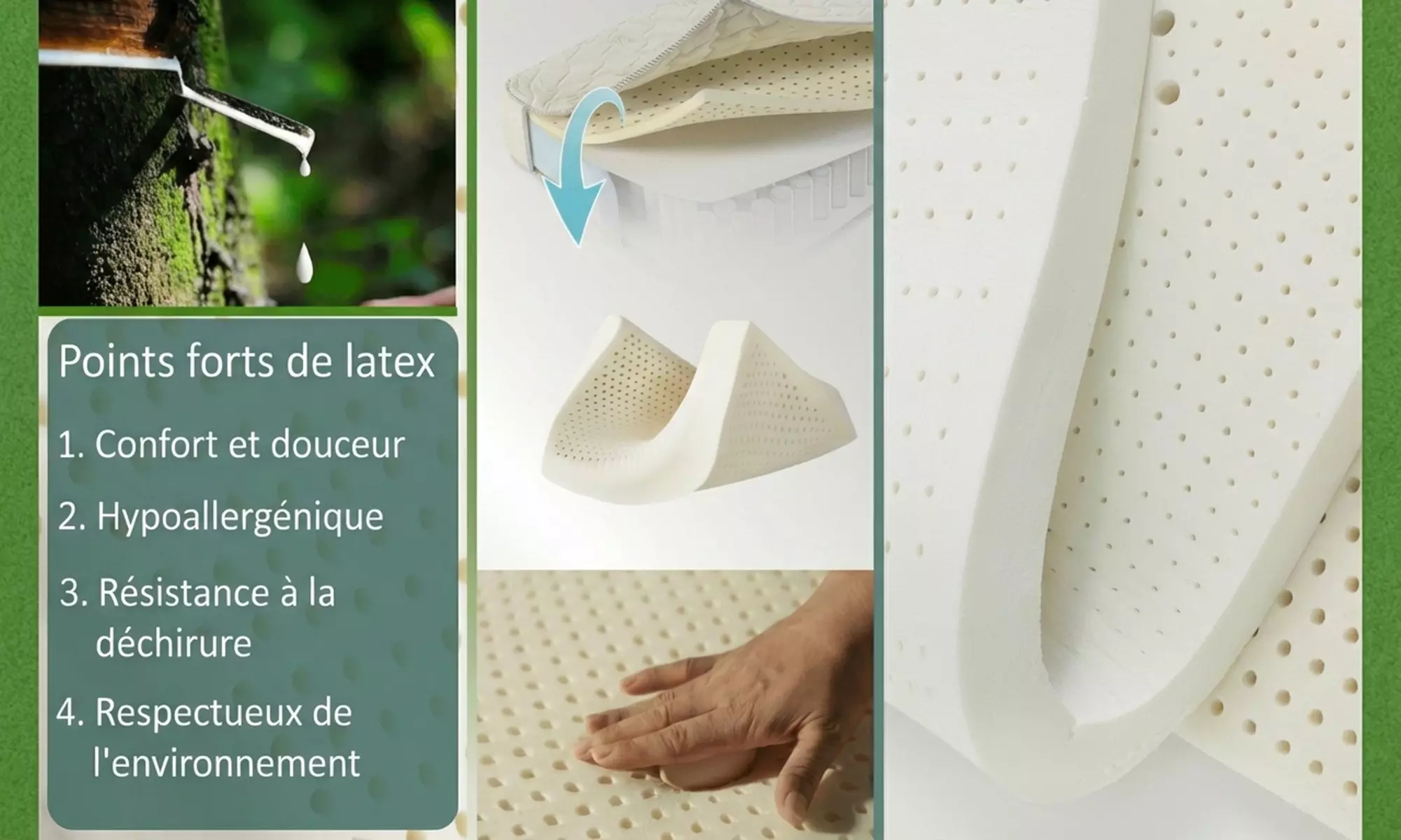 Colchón con espuma viscoelástica, muelles ensacados y látex de Sampur