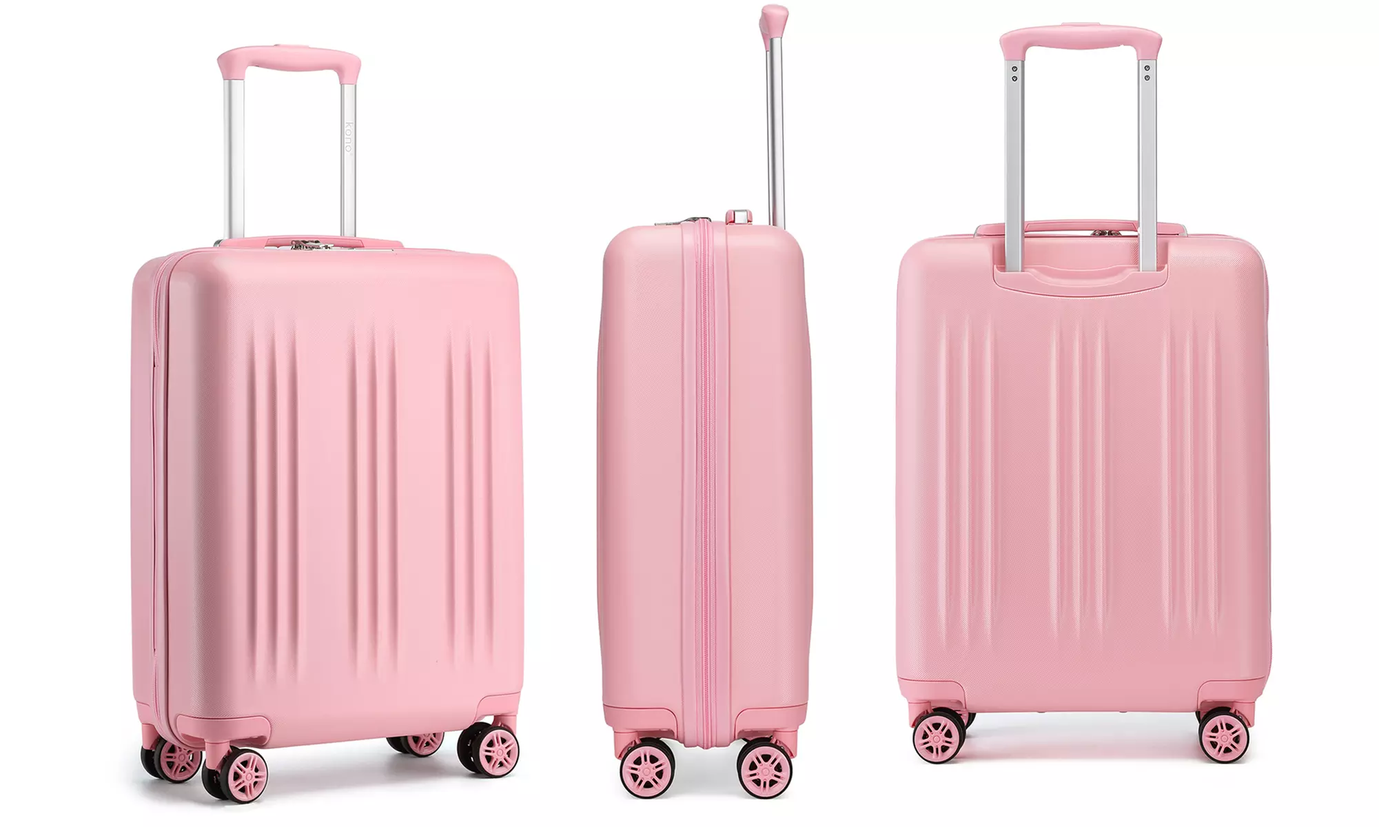 KONO One or Three Piece Four Wheels Hard Shell Suitcases