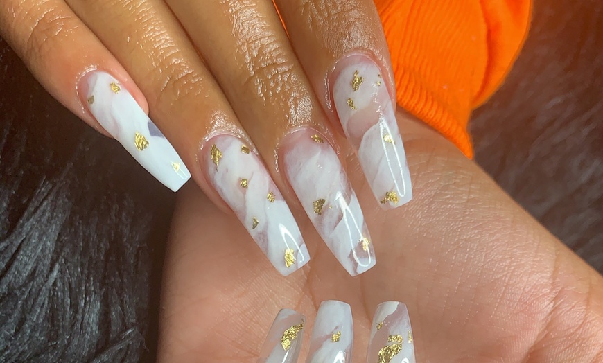 Image 4: Gel X Nails with Designs or No-Chip Manicure with Optional Pedicure
