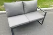 Aluminium Patio Outdoor Garden Furniture Corner Sofa Set Gas Fire Pit Dining Table - Image 4