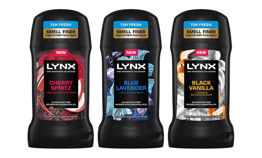 Image 1: Lynx 50ml Deodorant Stick Black Vanilla, Blue Lavender & Cherry Spritz