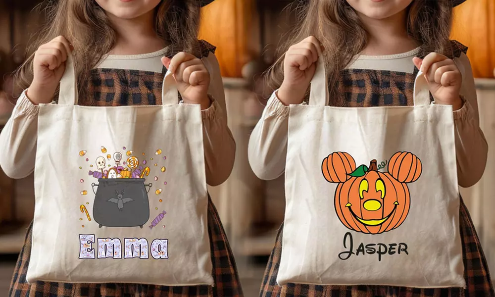 Personalisierbarer Sammel-Korb oder Tasche im Halloween-Design