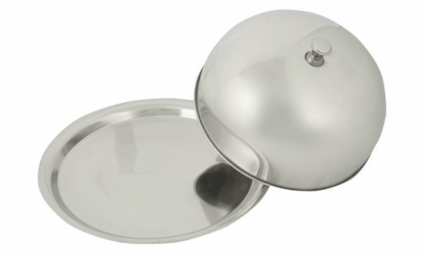 Image 2: Brushed Stainless Steel Cloche