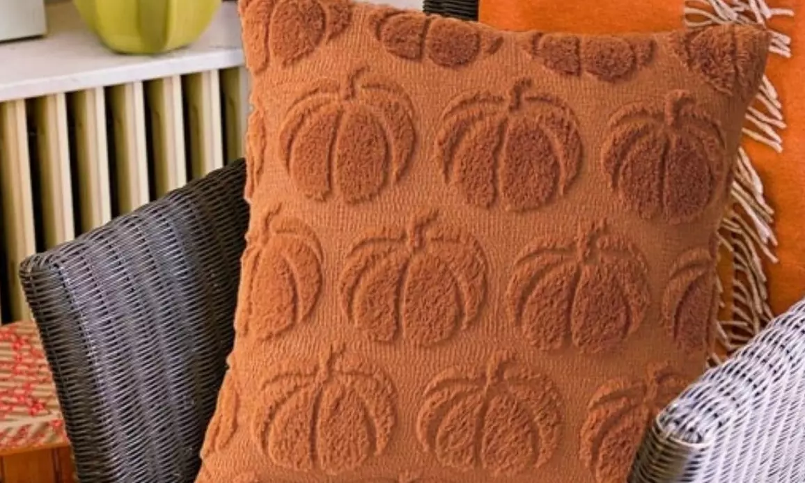 Set of 2 Pumpkin Fall Decorative Faux Fur Throw Pillow Covers 18"x18"