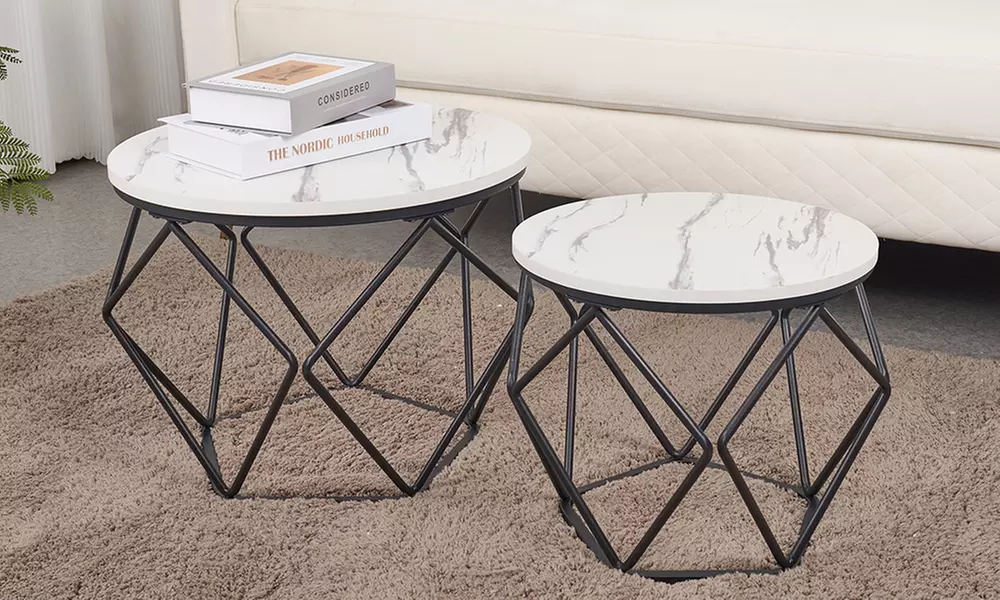 Set van 2 bijzettafels in kleur naar keuze - Primary Image