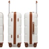 Image 3: KONO One or Four Piece Colorful PP Hard Shell Suitcase With TSA Lock