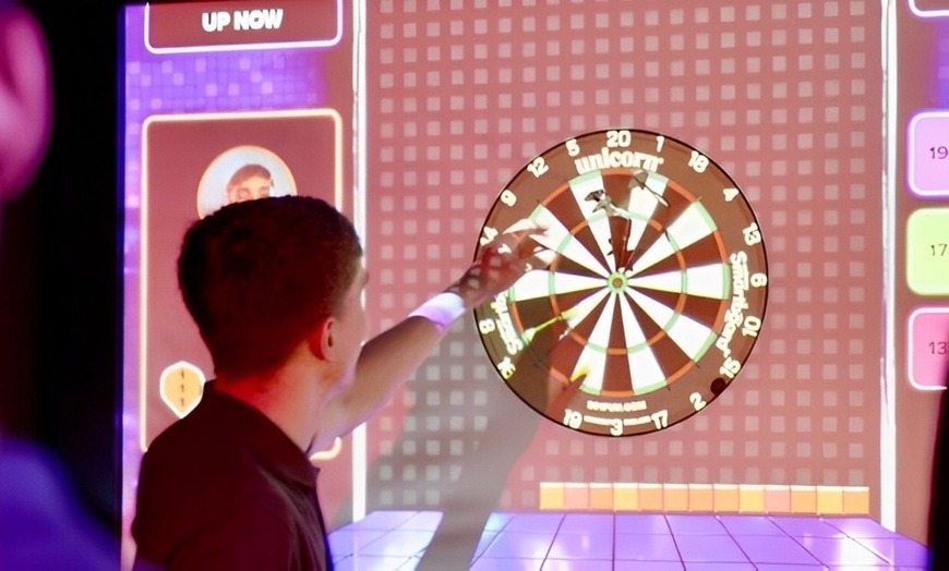 Image 2: Interactive Darts with Burger, Fries and a Drink for 2, 3 or 4 People