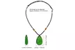 Moldavite Crystal Gravel Green Charm Oval Stone Pendant Necklace - Second Medium