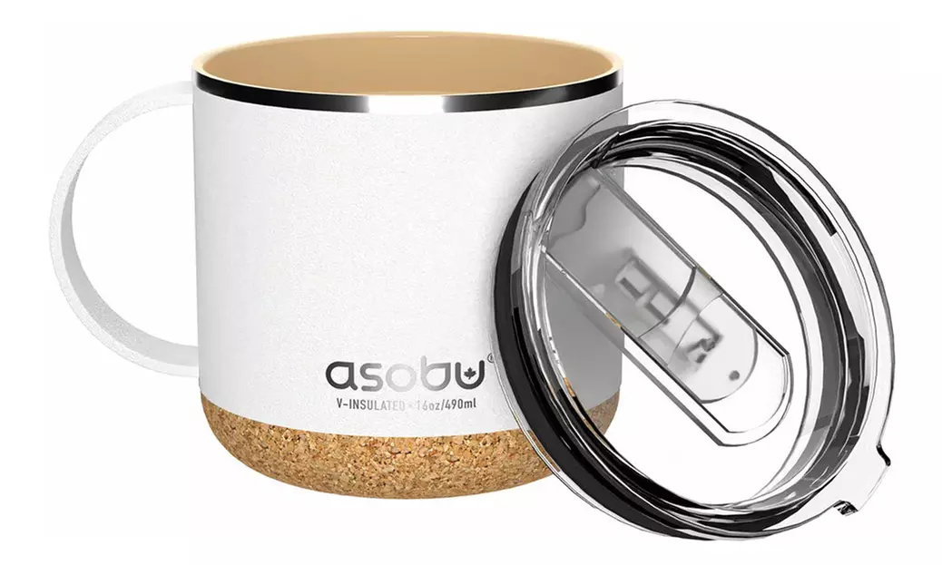 Asobu Infinite Stainless Steel Insulated Coffee Mug with Inner Ceramic Coating