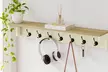 Levede Wall Mounted Coat Rack with Shelf – 7 Double Hooks - Image 2