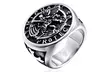US 1-2 Pack Saint Michael Archangel Ring Vintage Stainless Steel Faith Bands Men - Second Medium
