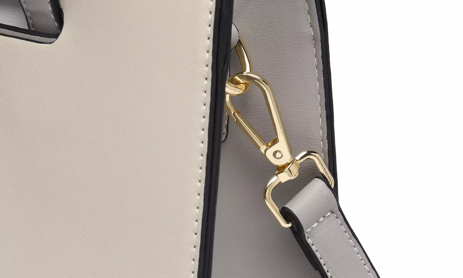 Women PU Leather Classy Contrast Panel Shoulder Bag