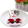 Image 4: 3 Packs Christmas Wine Bottle Bags / Santa Claus Cutlery Set