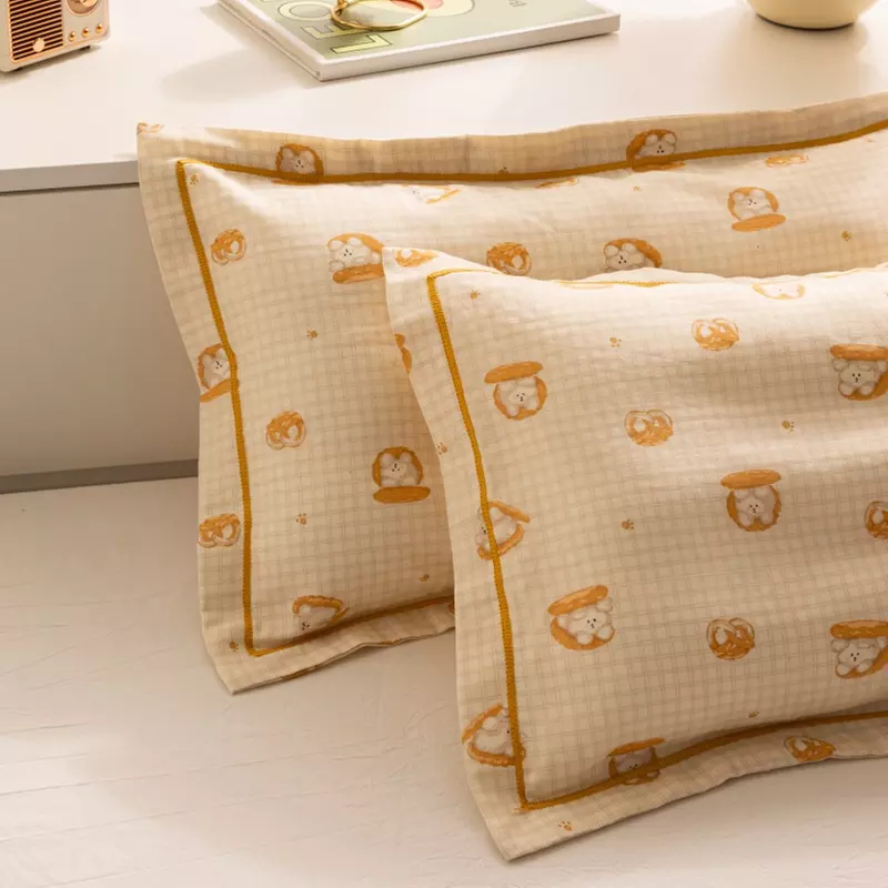 Breathable Pure Cotton Kids Pillowcase Pair