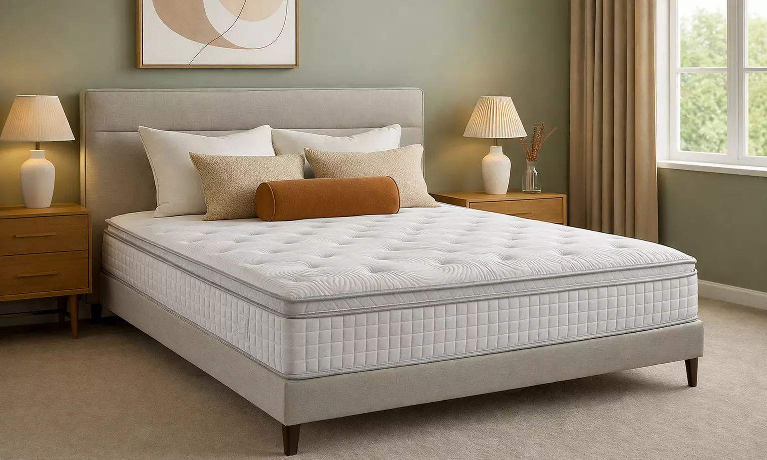 Perle-Matratze: Memory-Schaum, Taschenfedern und Latex, 27 cm