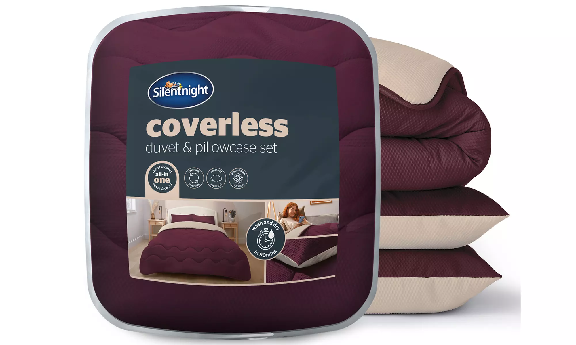 Silentnight 10.5 Tog Seersucker Coverless Duvet Set