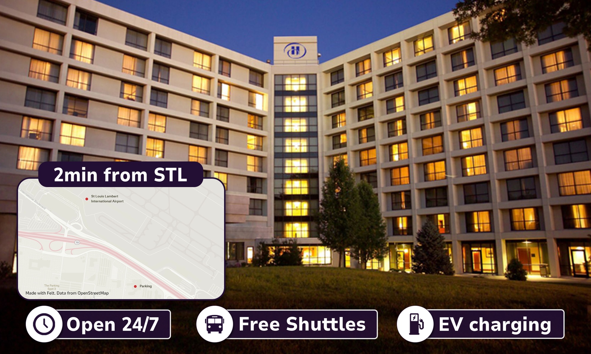 1, 3, 5, 7, 10, or 14-Day STL Airport Parking, Up To 50% Off
