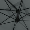 Image 3: Rotatable Square Cantilever Umbrella with Fillable Base