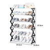 Image 6: Six-Tiers Foldable Metal Shoe Rack