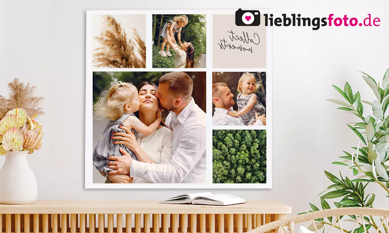 Collage mit eigenen Bildern auf Leinwand in verschiedenen Formaten von Lieblingsfoto (bis zu 85% sparen*) - Primary Image