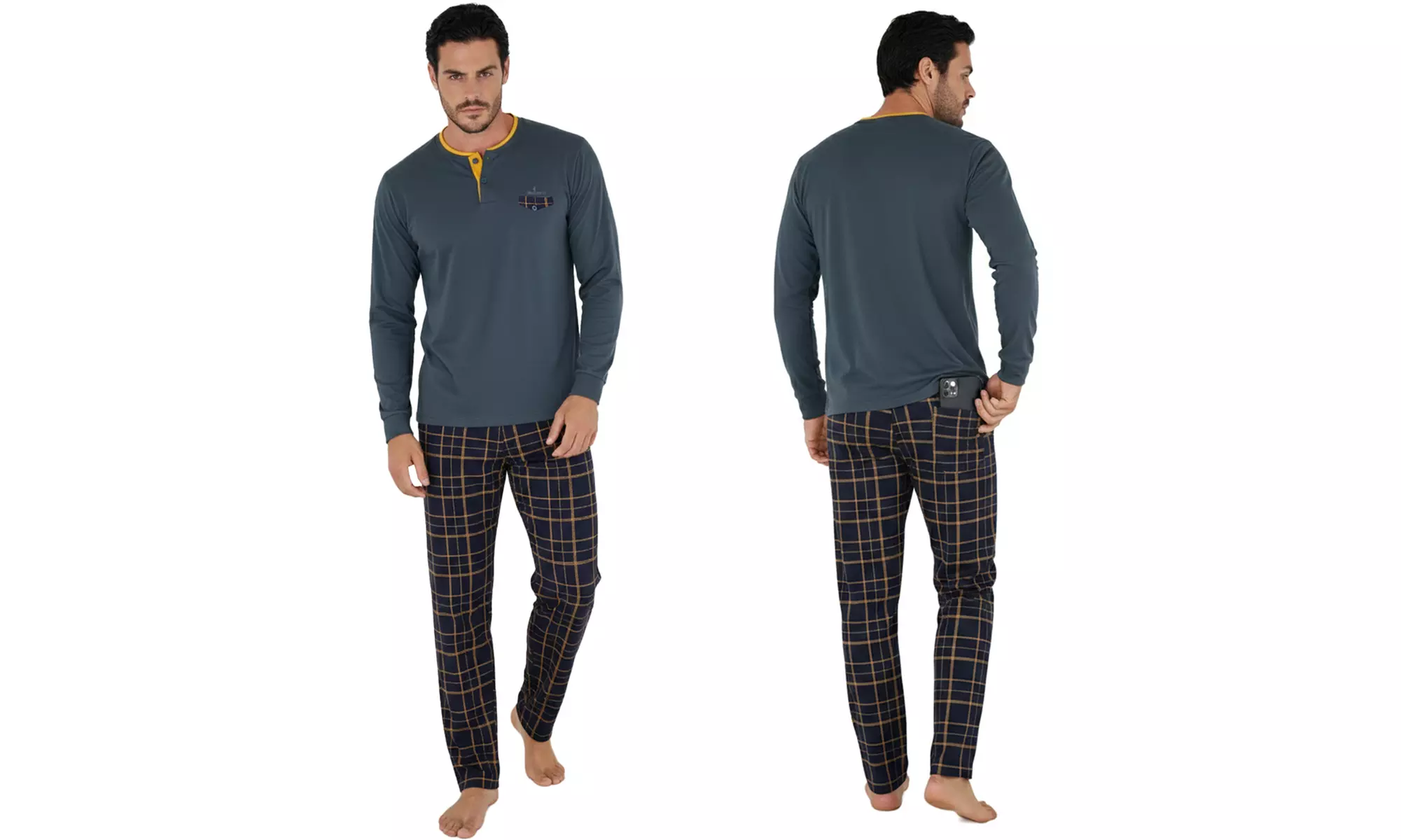 Navigare Herren-Pyjama aus Baumwolle