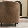 Image 4: Bronzing Fabric Tub Chair with Footstool
