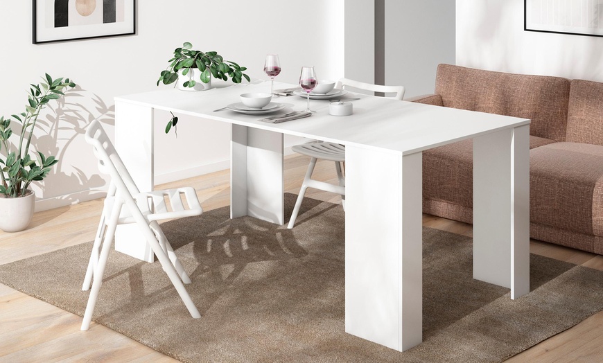 Image 13: Extendable Console Table for 8 Diners