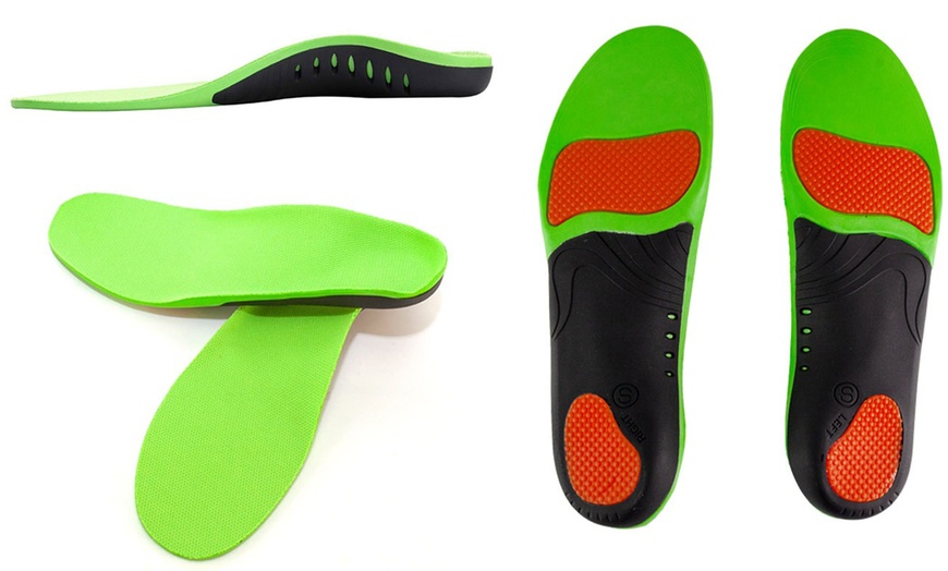Image 3: High Arch Heel Support Plantar Flat Feet Orthotic Insoles Inserts Pad
