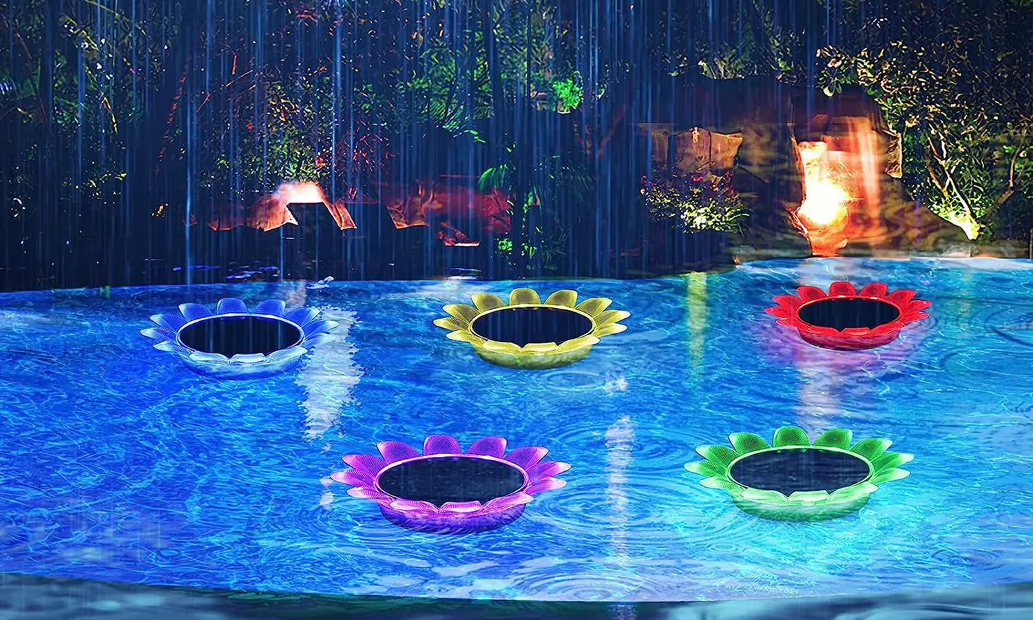 Solar-Powered Floating Pool Lights