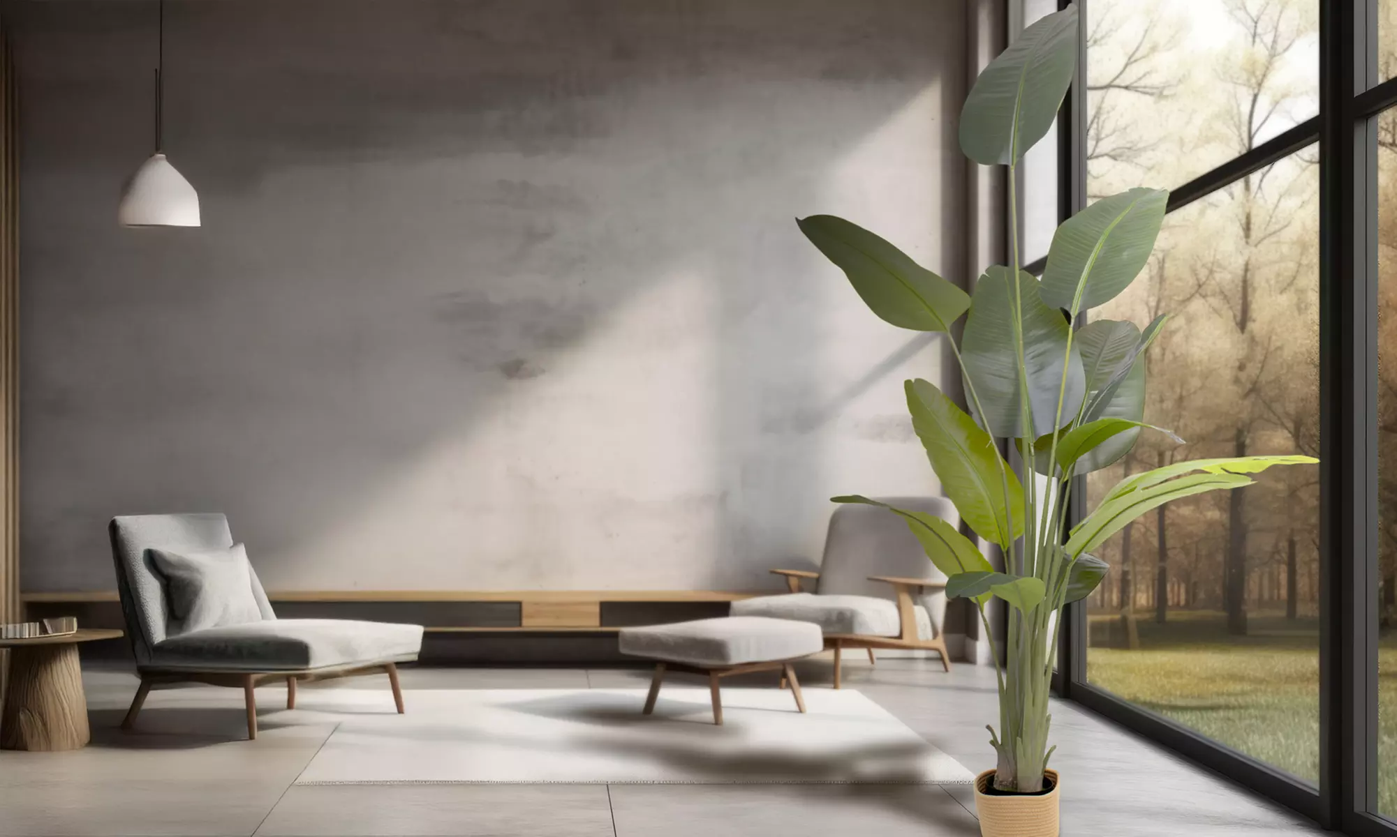 Plante tropicale artificielle avec pot