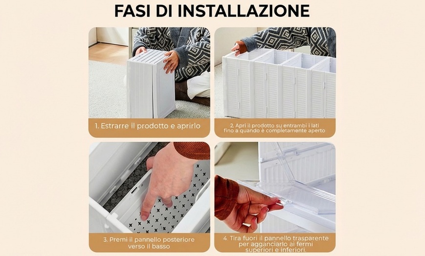 Image 8: Scarpiera impilabile con 6 contenitori