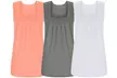 3 Pack Women's Essential Square Neck Tank Tops S-3X - Second Medium