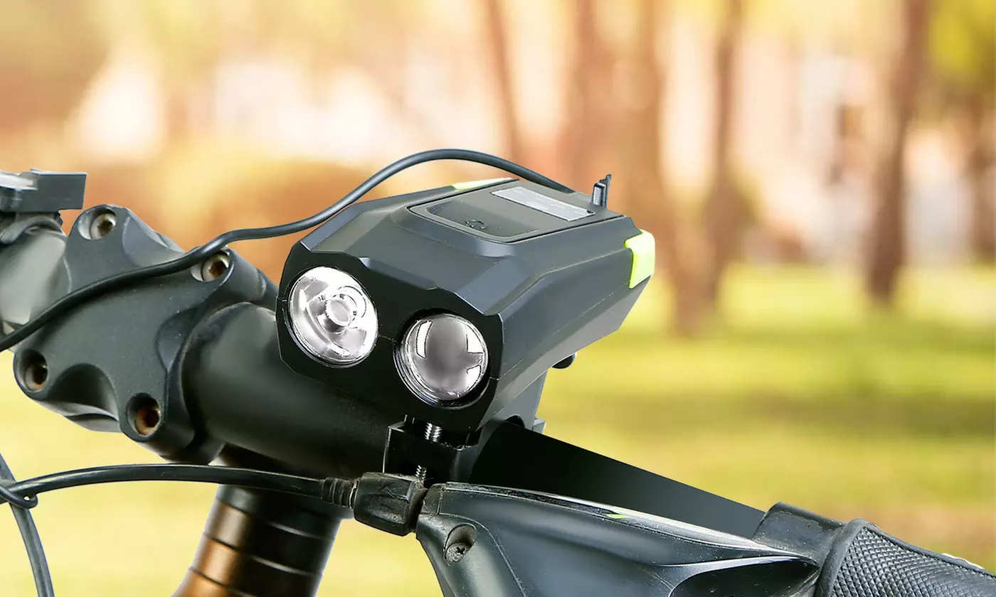 iMounTEK 20000LM Rechargeable Bike Light with 120dB Horn and 6 Lighting Modes