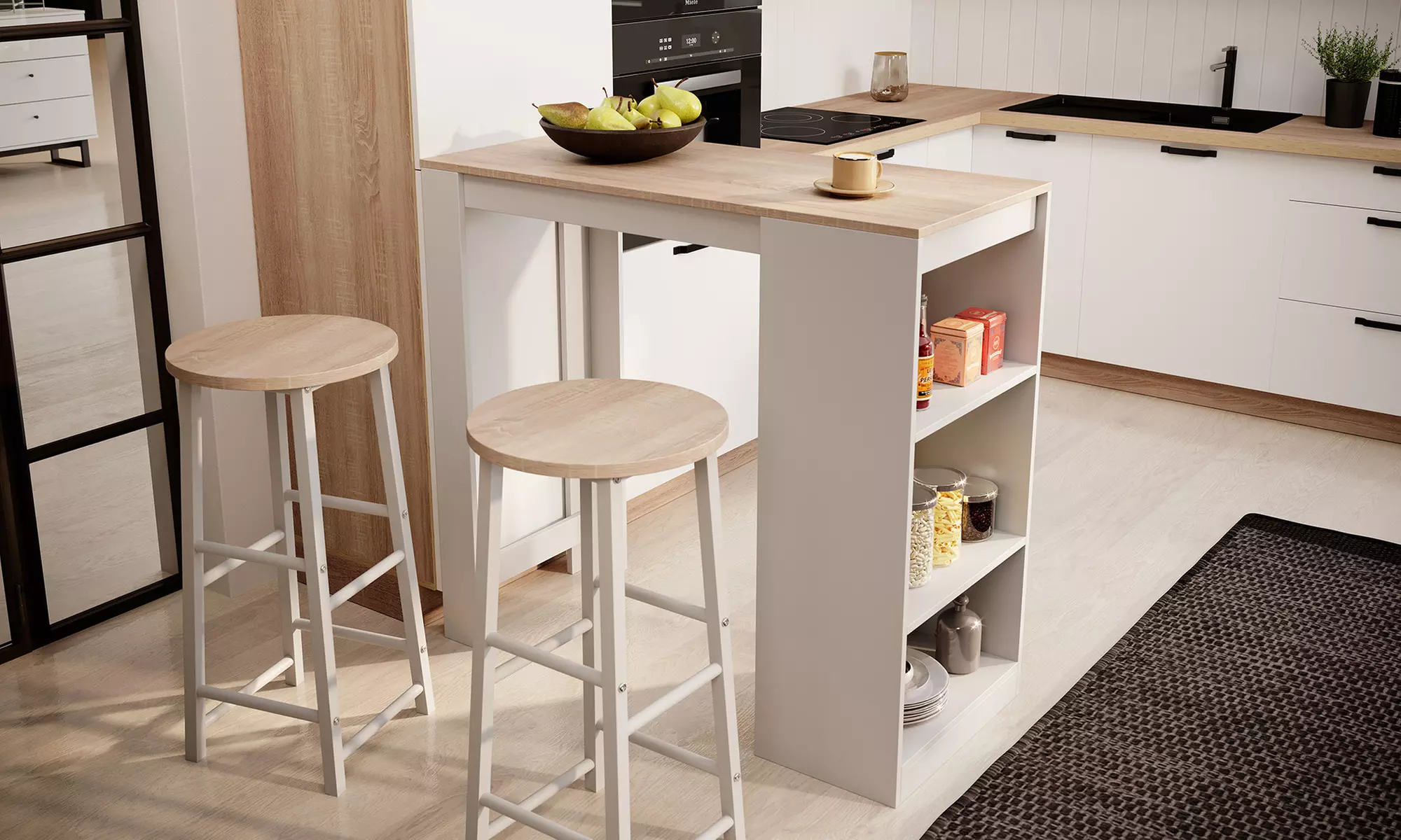 Stehtisch „Kyra“ opt. inkl. 2 Barhockern