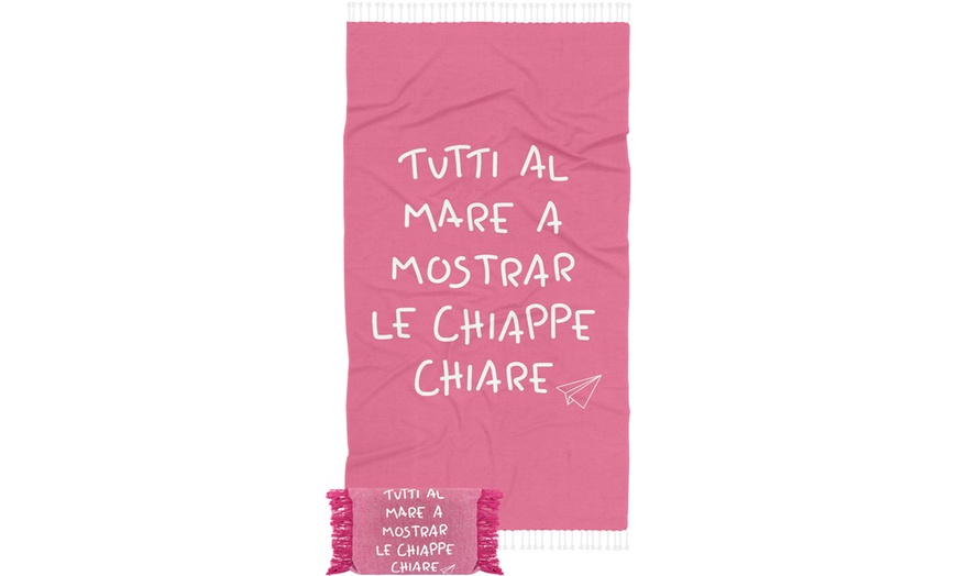 Image 9: Telo mare in spugna con pochette
